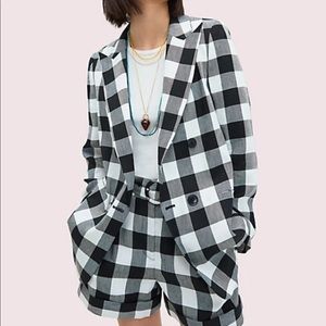 Kate Spade Gingham 2 PIECE SET- blazer and shorts, size 4